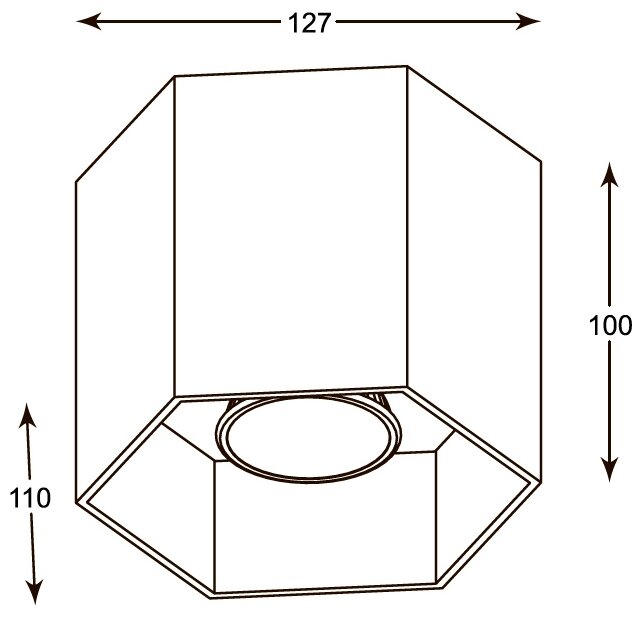 Светильник точечный Zumaline POLYGON CL 1L 20035-WH - фотография № 3