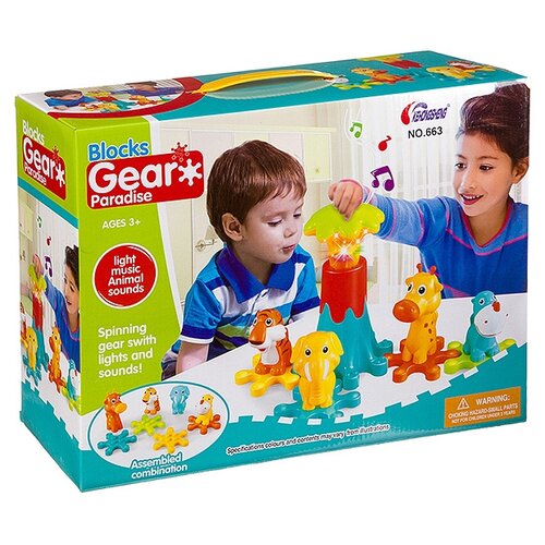 Игровой набор карусель Gear Paradise, свет, музыка,звуки животных, ВОХ 38×12×28,5 см, арт. 663.