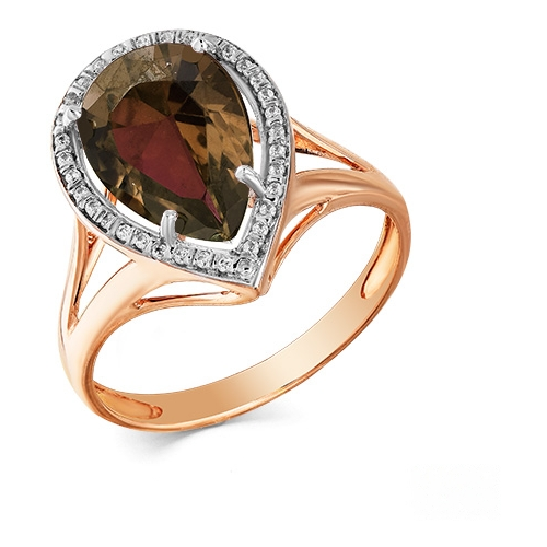кольцо александра кольцо золото 585 Кольцо Master Brilliant, золото, 585 проба, раухтопаз, размер 18