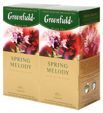 Чай черный Greenfield Spring Melody, 2 упаковки по 25 пакетиков - фотография № 1