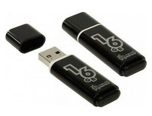 Smart buy Носитель информации Smartbuy USB Drive 16Gb Glossy series Black SB16GBGS-K