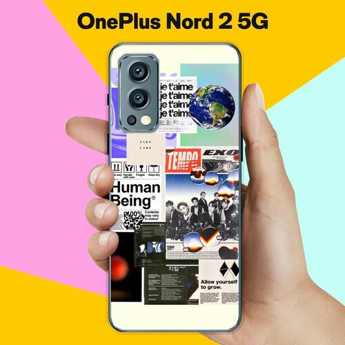 Силиконовый чехол на OnePlus Nord 2 5G Pack 3 / для ВанПлас Норд 2 5 Джи силиконовый чехол на oneplus nord 2 ванплас норд 2 киты прозрачный