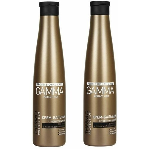 Gamma Perfect Hair Бальзам для сухих и поврежденных волос с термозащитой,350мл, 2шт свобода шампунь gamma perfect hair для сухих и и поврежденных волос 350 мл