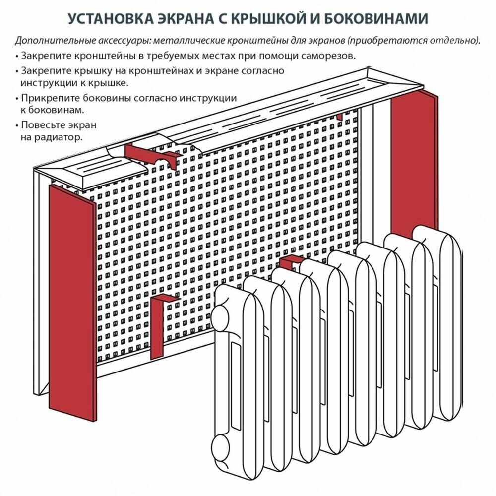 Боковина для экрана, универсальный, 2 шт, бел, Стильный Дом, v545745 - фотография № 3