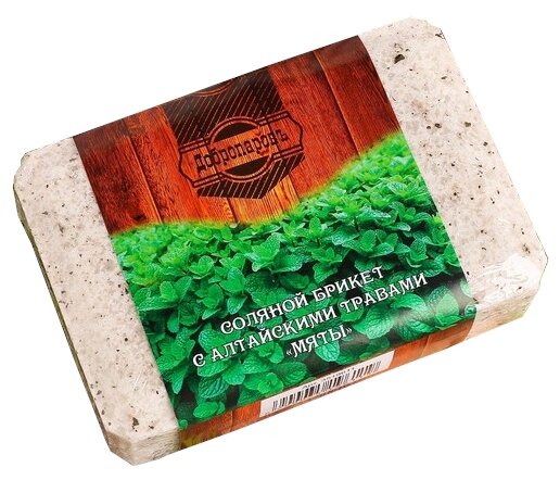 Добропаровъ Соляной брикет с алтайскими травами Мята 135 кг