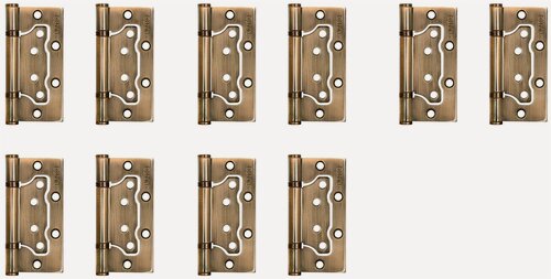 Изображение товара Петля универсальная без врезки Punto (Пунто) IN4200W AB (200-2B 100x2,5), бронза, (комплект 10 штук)