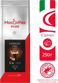 Стоит ли покупать Кофе в зернах MacCoffee PURE Espresso forte? Отзывы на Яндекс Маркете