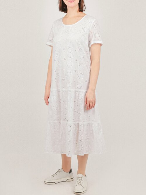 ND115-1 Платье женское FABRETTI белое RU50 EU44 INT2XL