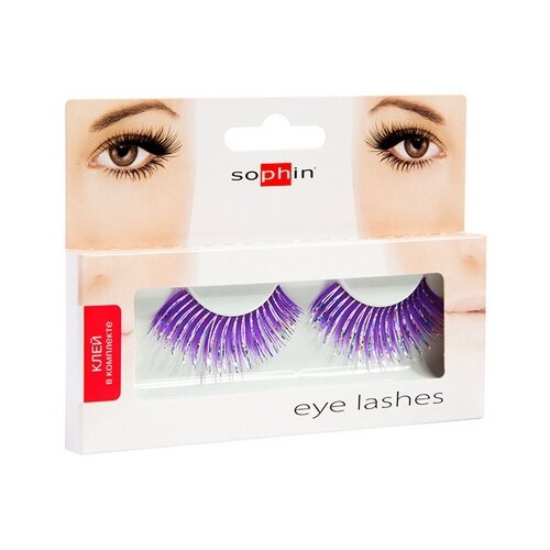 Sophin Накладные ресницы Карнавал 0451 фиолетовыйсеребристый специальный 2 шт 1026₽