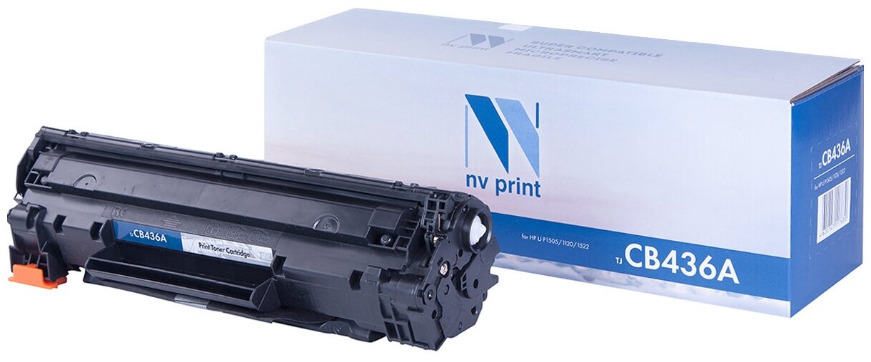 Лазерный картридж NV Print NV-CB436A для HP LaserJet M1120, M1120n, P1505, P1505n, M1522n, M1522nf (совместимый, чёрный, 2000 стр.)