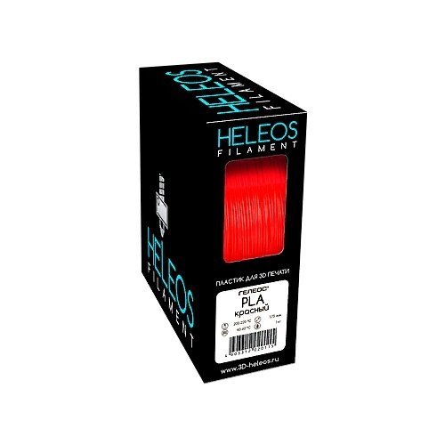 PLA пластик Heleos, 1.75 мм, красный