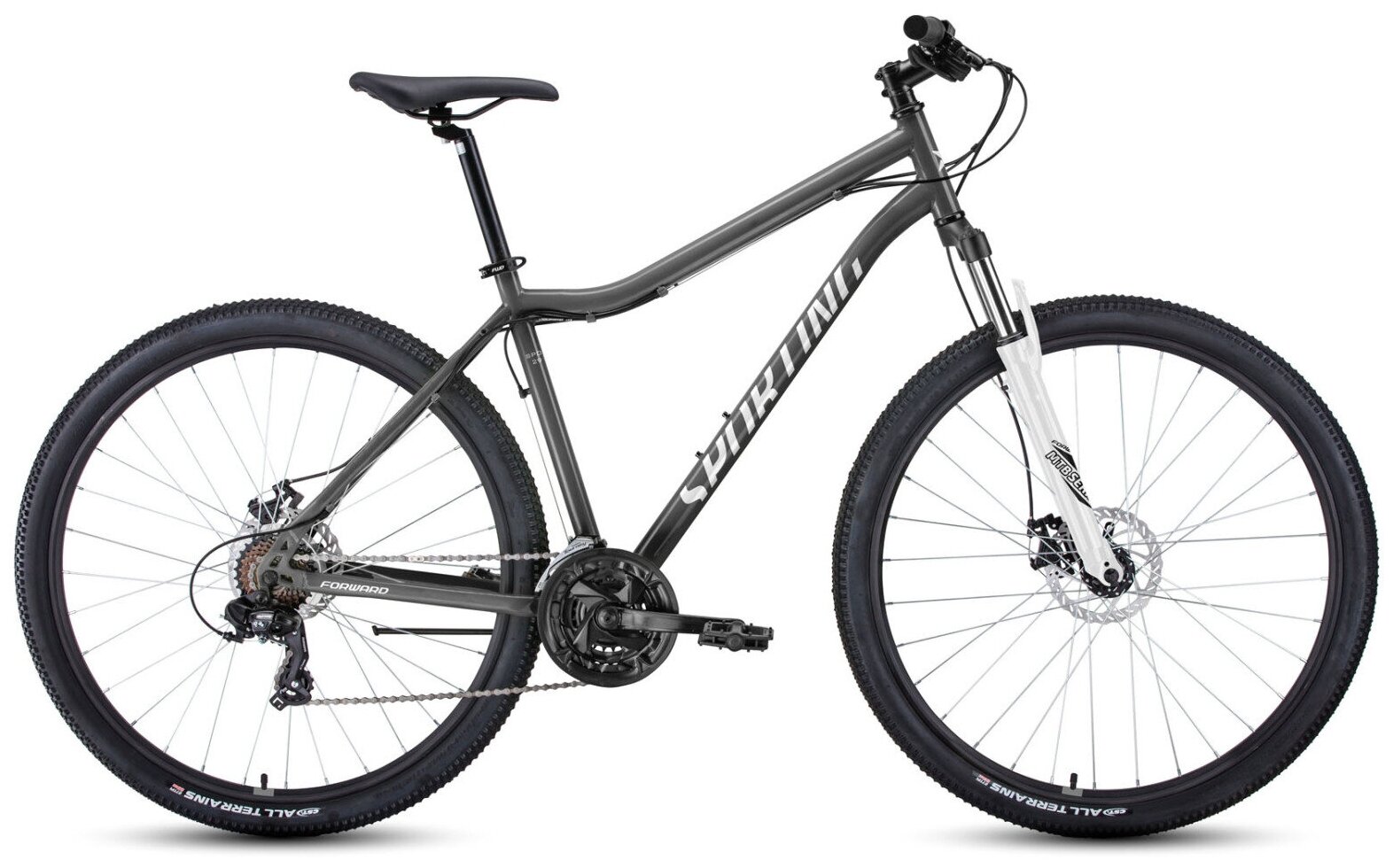 Горный велосипед Forward Sporting 29 2.0 D (2022) 17" Черно-серый (161-178 см)