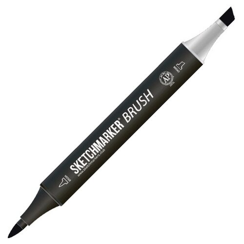 SketchMarker Маркер Brush, SB simple black, 1 шт.