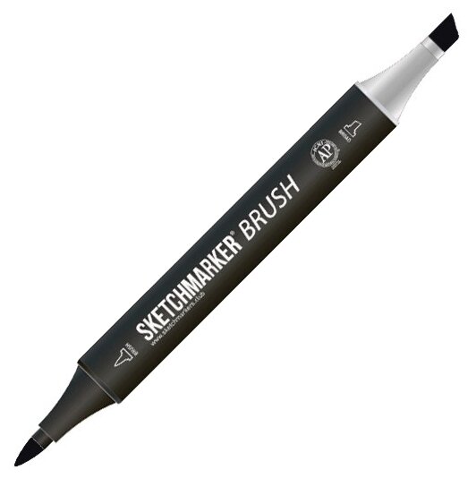 Маркер Sketchmarker Brush двухсторонний на спирт.основе цв.SB Простой черный