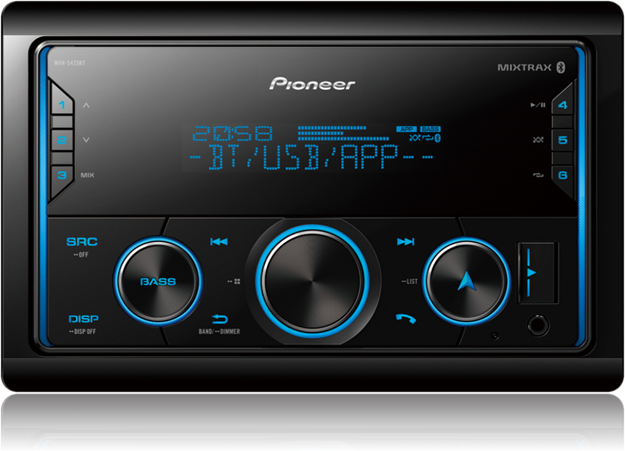 Автомагнитола Pioneer MVH-S425BT 2DIN 4x50Вт ПДУ RDS