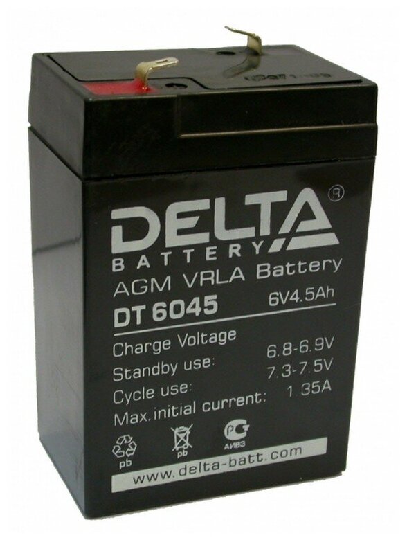 Аккумулятор Delta DT 6045 (6В 4,5Ач)