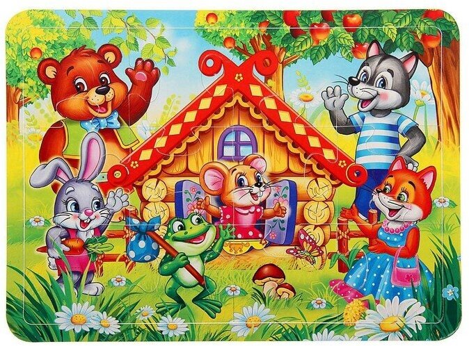 Макси-Пазл Теремок,12 элементов