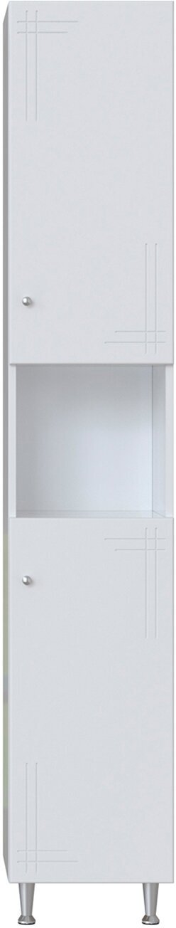 Шкаф-пенал для ванной SANSTAR Июнь, (ШхГхВ): 33.2х31.6х175.7 см, белый