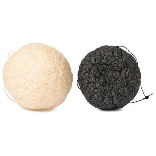 фото Набор спонжей Grace & Stella Konjac Sponge 3ksp288 2 шт. белый/черный