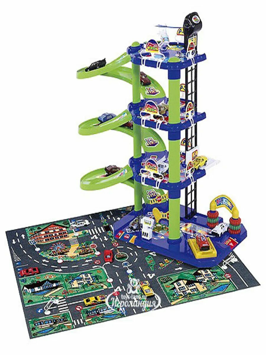 Парковка 4 уровня с ковриком