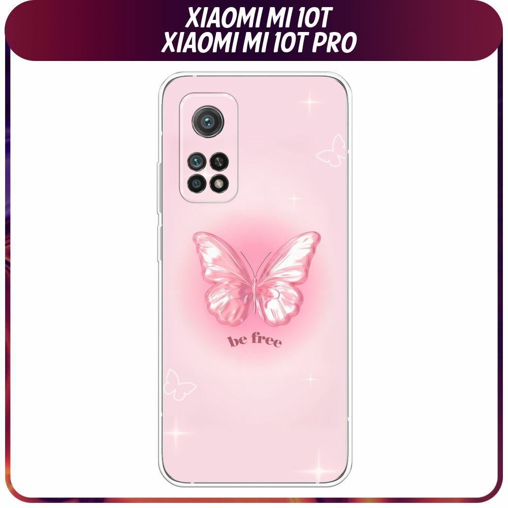 Чехол на Xiaomi Mi 10T/10T Pro / Сяоми Mi 10T/10T Pro с принтом "Be free butterfly 1"