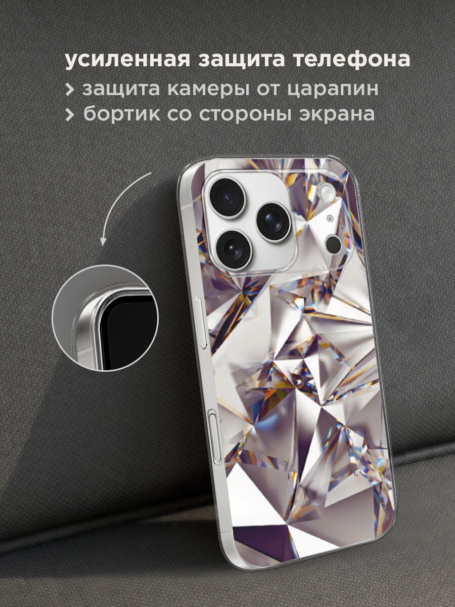 Чехол на Apple iPhone 17 Pro Max / Айфон 17 Про Макс с принтом Бриллианты — фото 1