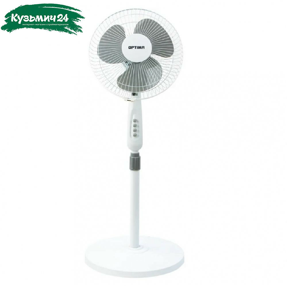 Вентилятор напольный Optima OSF-30W механическое управление 3 скорости белый 40 Вт