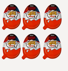 Изображение товара Набор шоколадных яиц Kinder Joy Funko Stranger Things, (Очень странные дела), (6 шт по 20 гр).