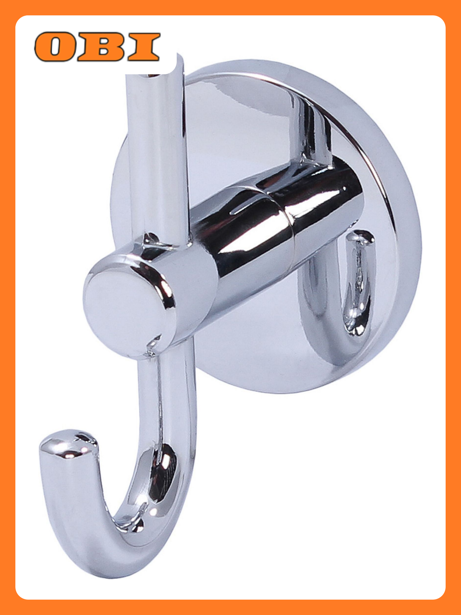 Крючок мебельный Larvij JIN одинарный хром металл 9x58x75 см