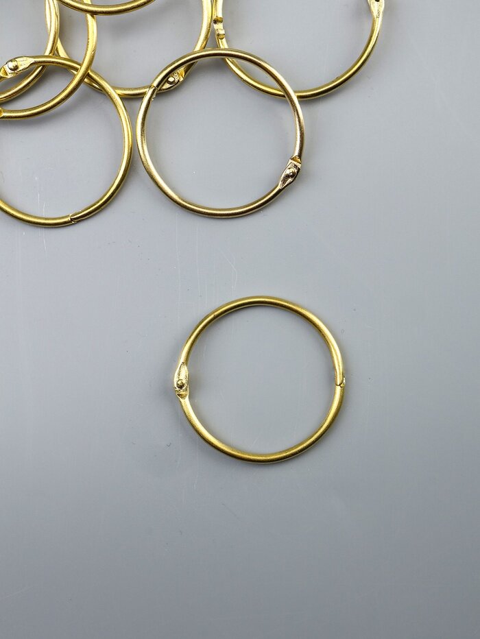 Кольцо для творчества (для фотоальбомов) "Золото" набор 10 шт внутр. d= 45 см внешн. d=5см