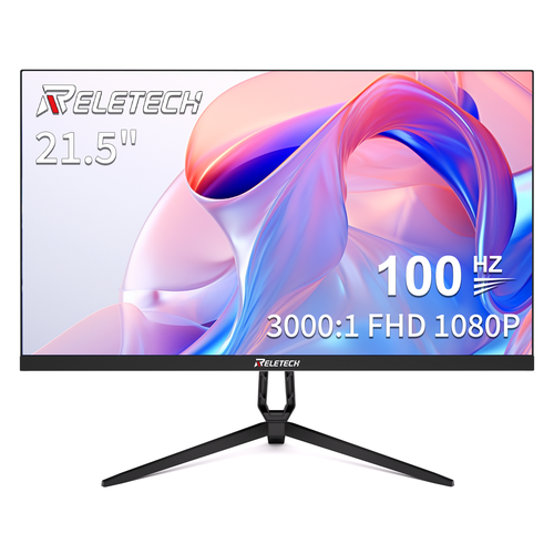 фото Монитор игровой reletech 21.5 " 100 гц , 1920x1080, hdmi+vga, 3000:1, плоский, защита глаз, для компьютера, r21 luma