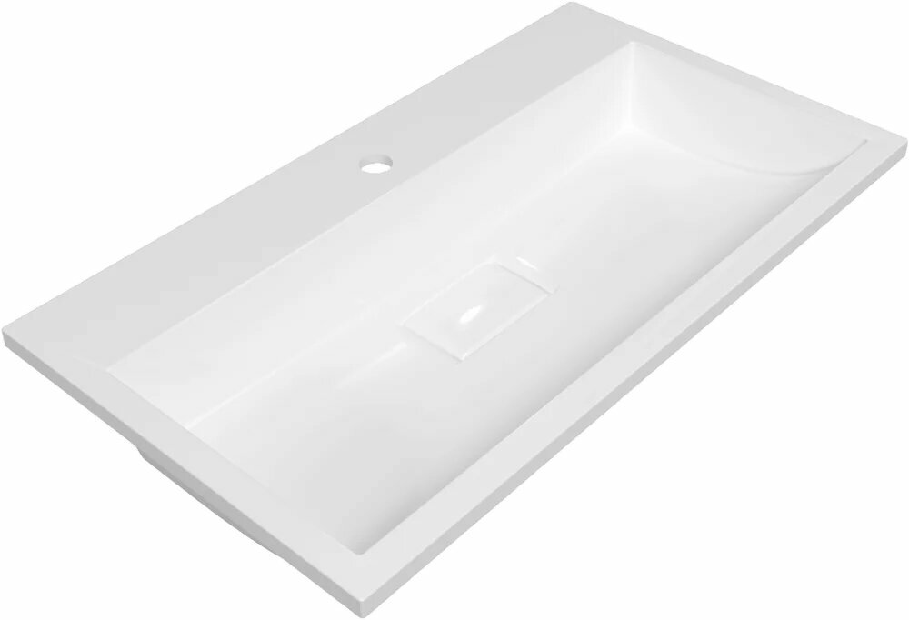 Раковина встраиваемая сверху Stella Polar Арта SP-00001475 100 полувстраиваемая 100 см из искусственного мрамора раковина для ванной белая прямоугольная