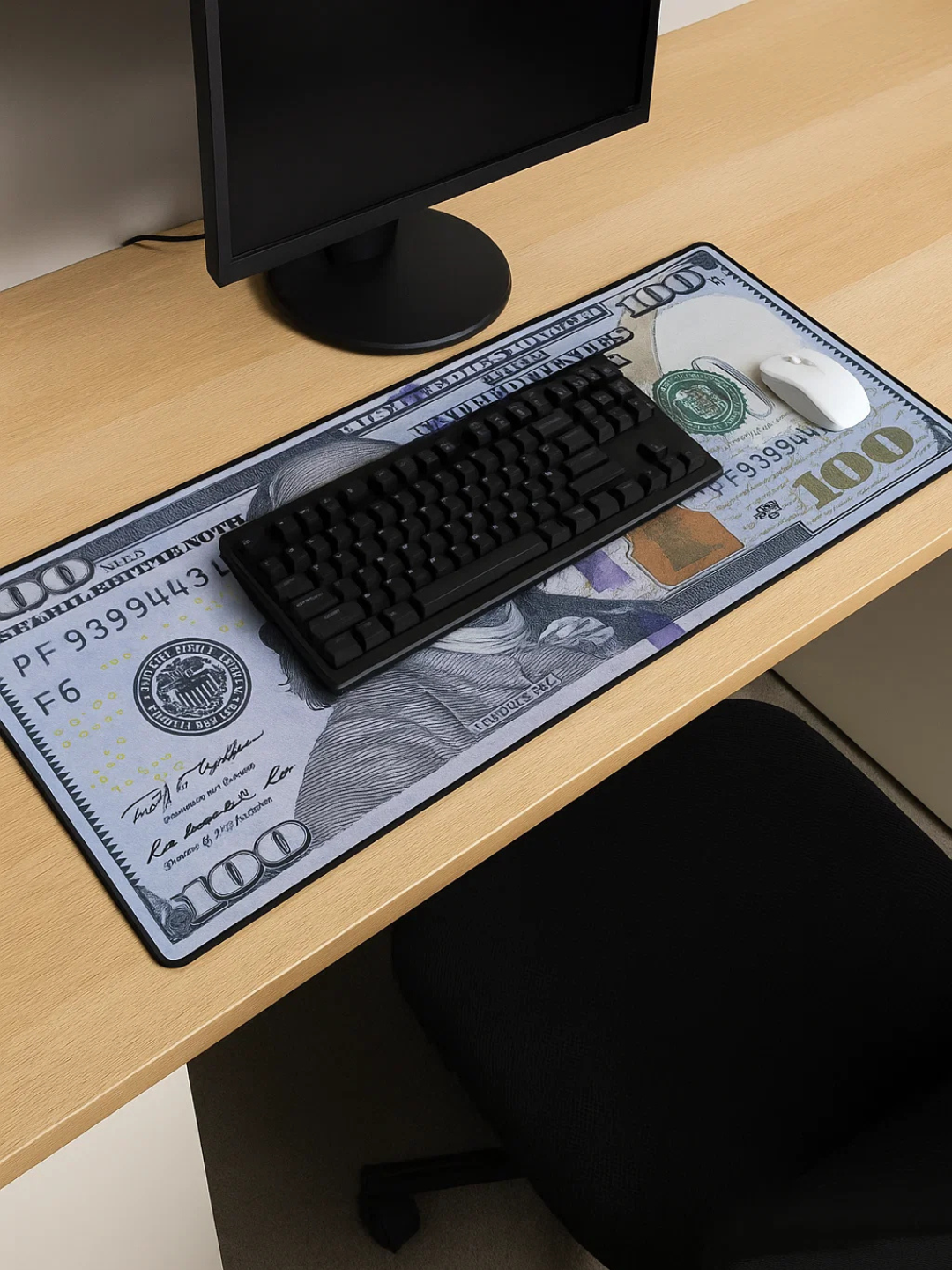 Игровой коврик Dollar игровой, прошитые края, для мыши, 90x40x3 см