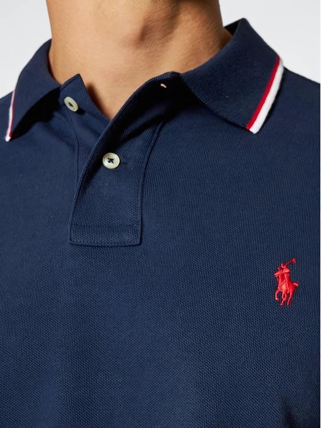 Поло Polo Ralph Lauren, размер XL, темно-синий — фото 1