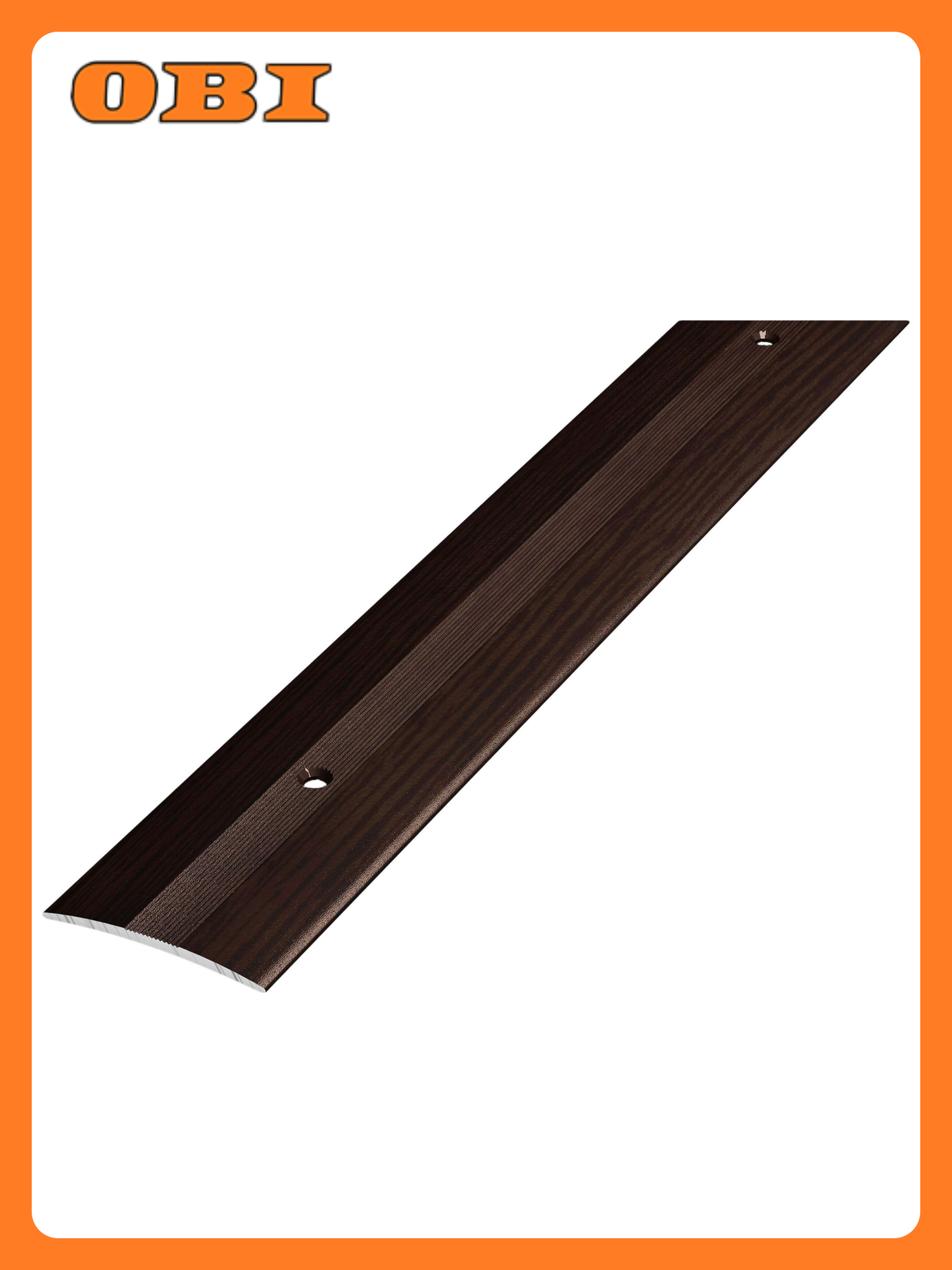 Порог стыкоперекрывающий Лука ПС 03 алюминий дуб венге 900x37 мм