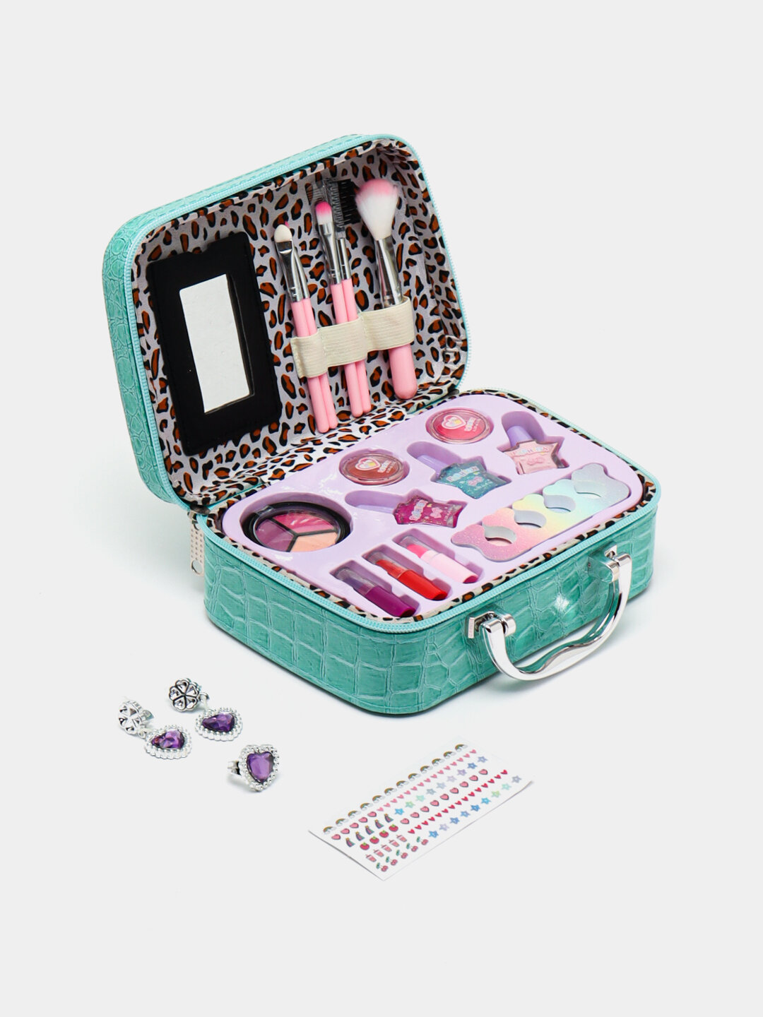 Набор декоративной косметики для детей в чемоданчике с цветными оттенками
