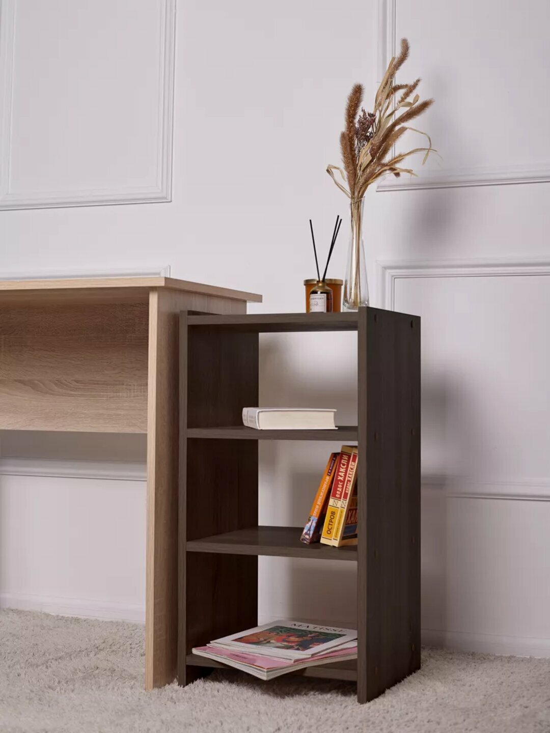 Напольная полка стеллаж мини 4 полки от Table SHELF 36х33х70 см — фото 1