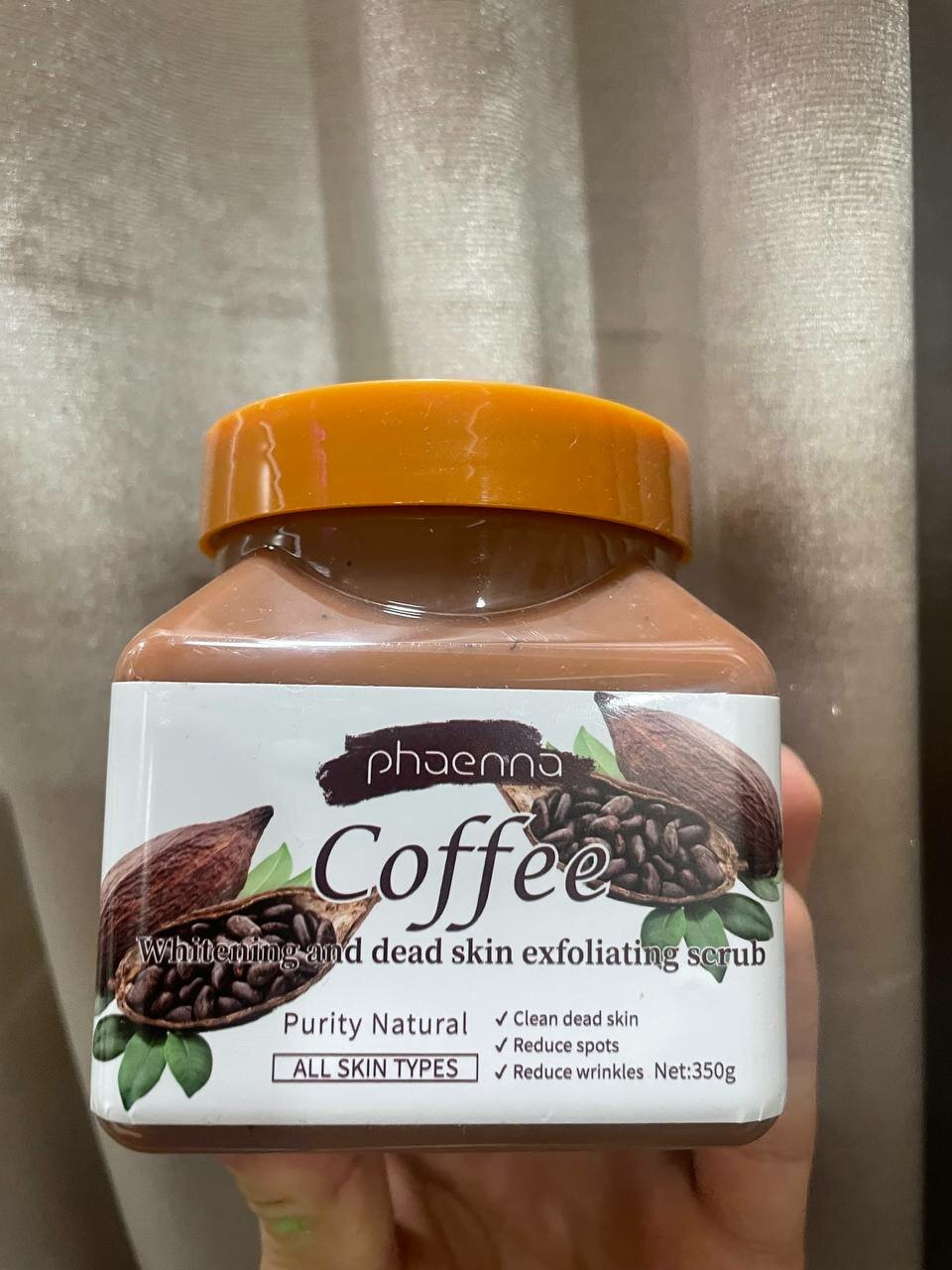 Скраб для тела и лица, очищающий пилинг Wokali Sherbet Body Scrub, 350 мл Cranberry