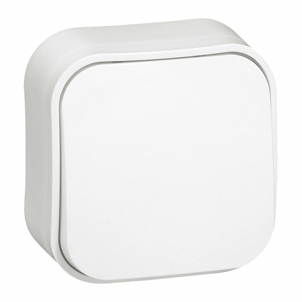 Переключатель Legrand одноклавишный Legrand Quteo IP20 10А 250В винтовые зажимы накладной монтаж белый 782204