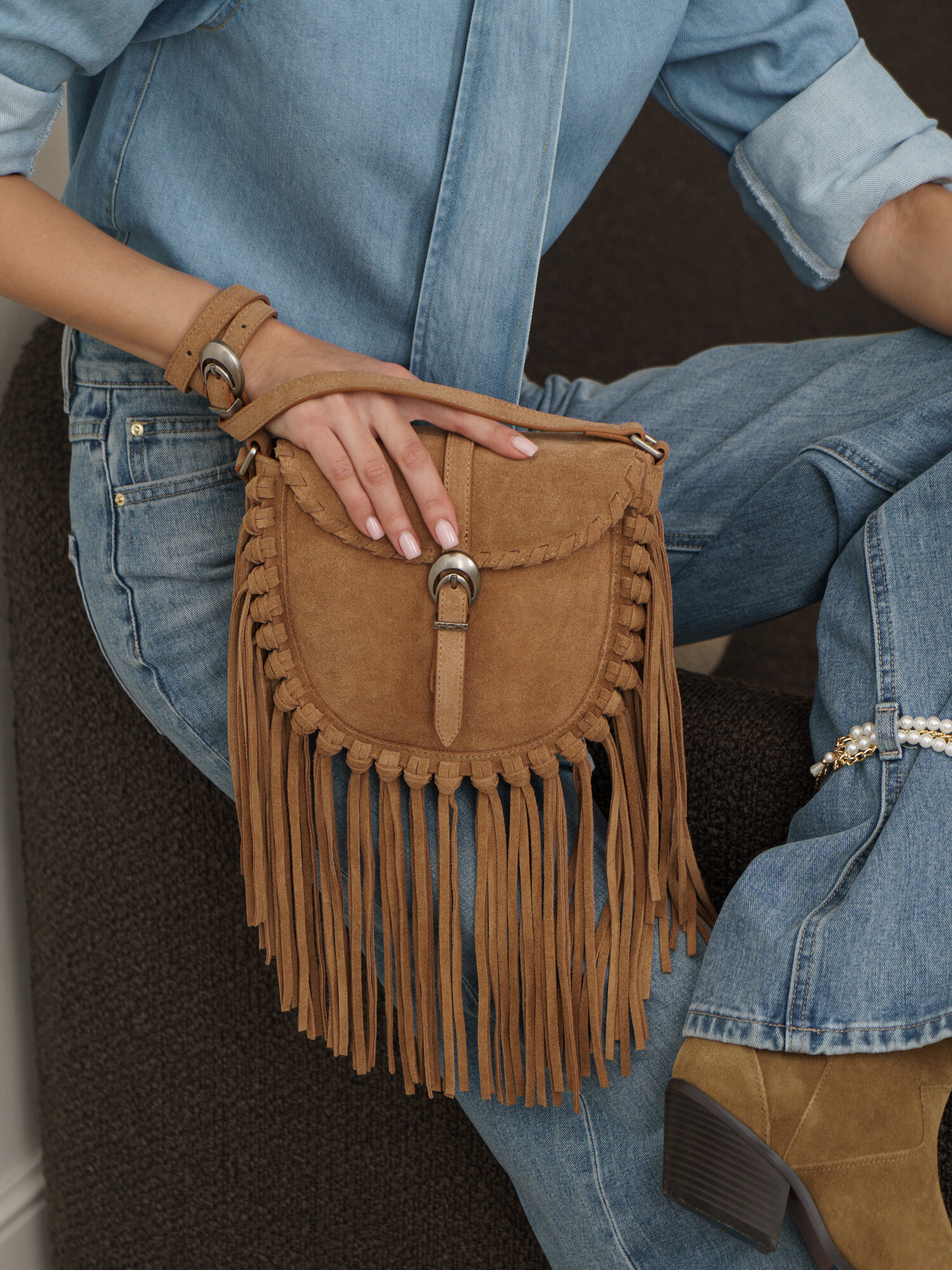 Сумка кросс-боди Paprika Bag Italy, горчичный, коричневый — фото 1