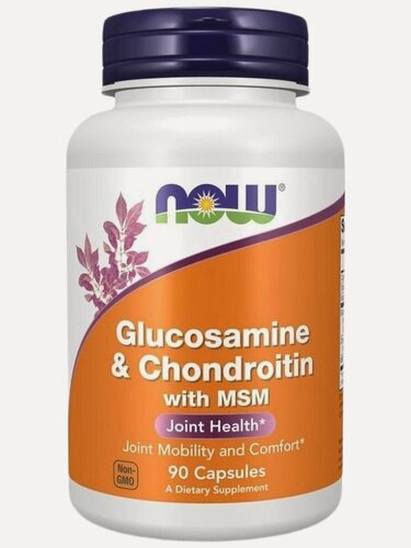 Изображение товара Витамины Глюкозамин и хондроитин с МСН NOW Glucosamine & Chondroitin with MSM, 90 veg caps