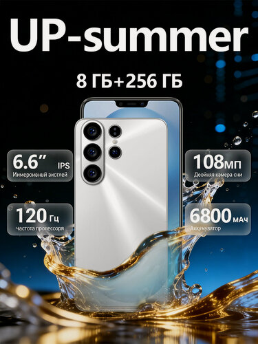 Изображение товара NEW Смартфон S25 Ultra Андроид 14, 8Гб+256Гб, экран 6.6", 2 SIM , RU