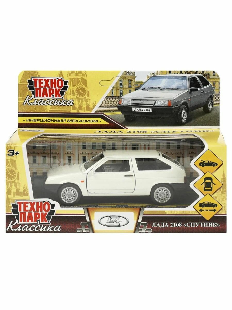 Машинка металлическая инерционная Лада 2108 Спутник, 11 см