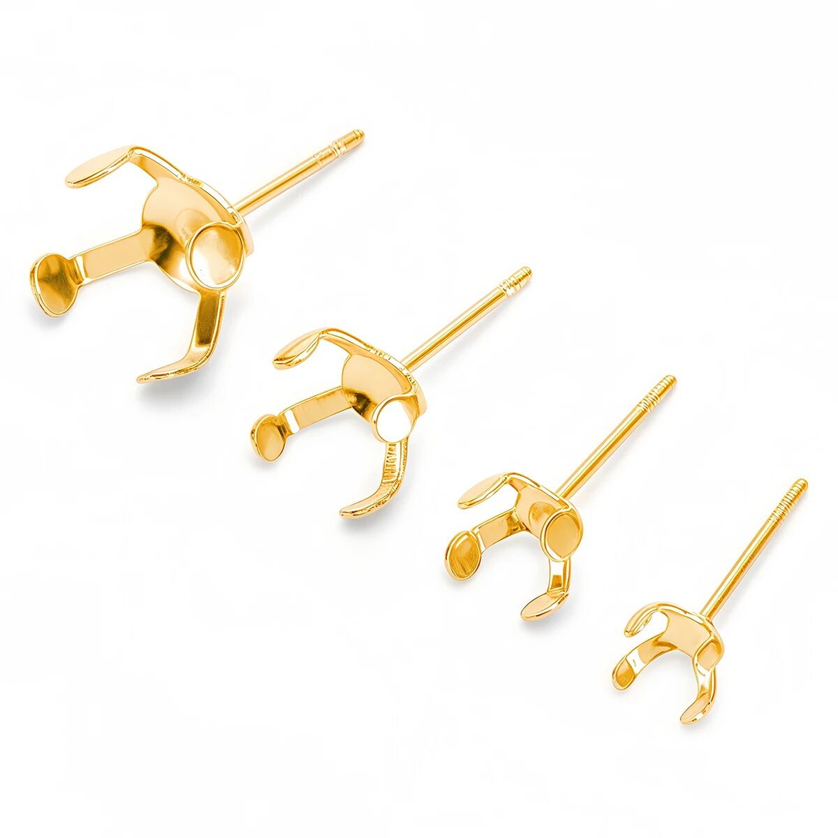 Серьги-гвоздики V-REX, 20шт, Gold Color, Inner Diameter 10mm