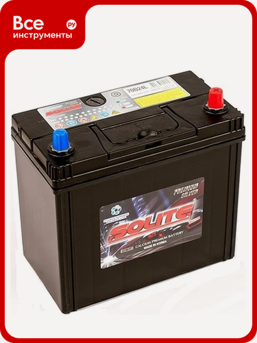 Изображение товара Аккумуляторная батарея SOLITE 6СТ59 236х128х220 70B24L кальциевый аккумулятор, влажная конструкция, обратная полярность