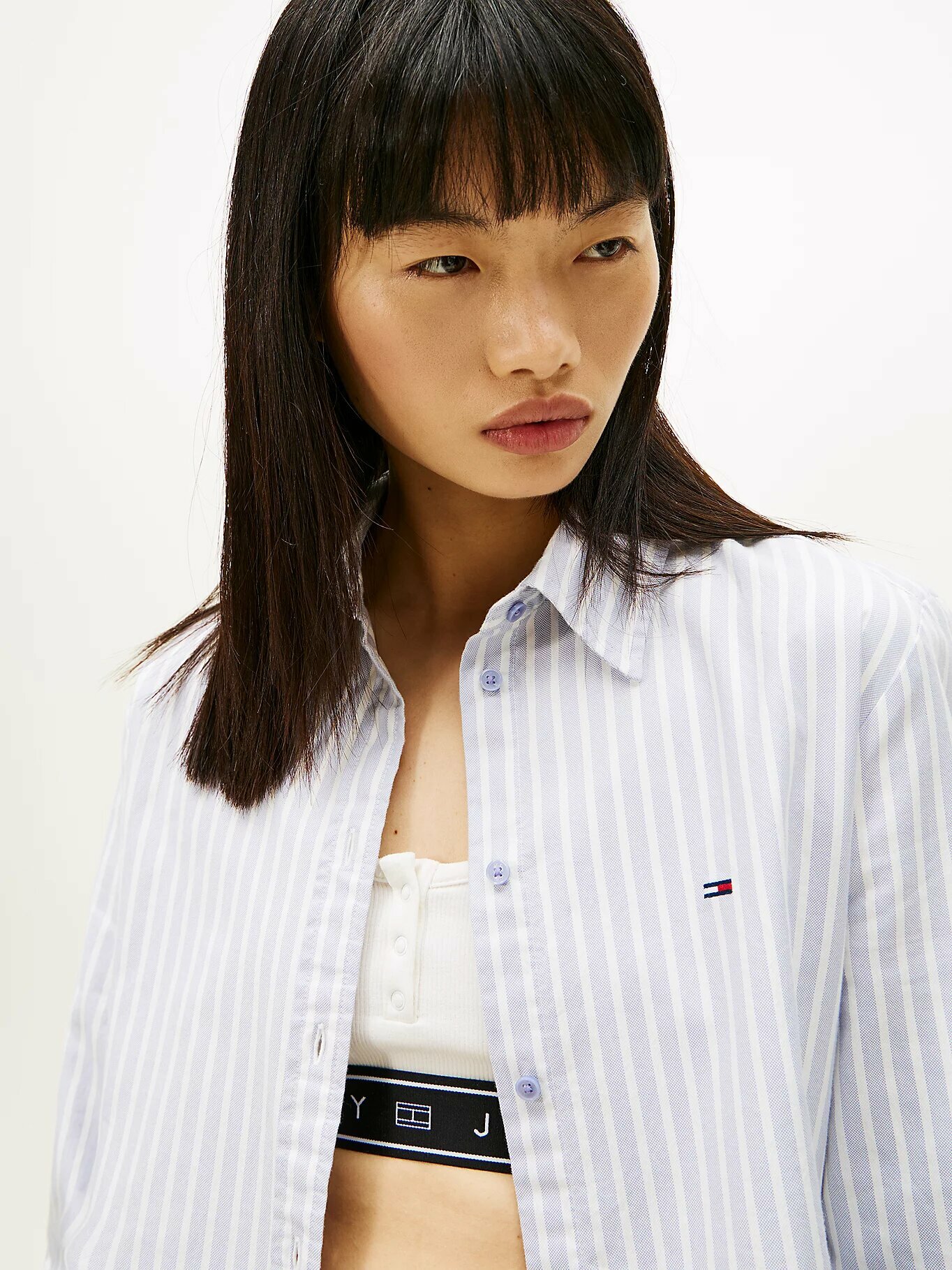 Рубашка Tommy Jeans, размер L, голубой — фото 1