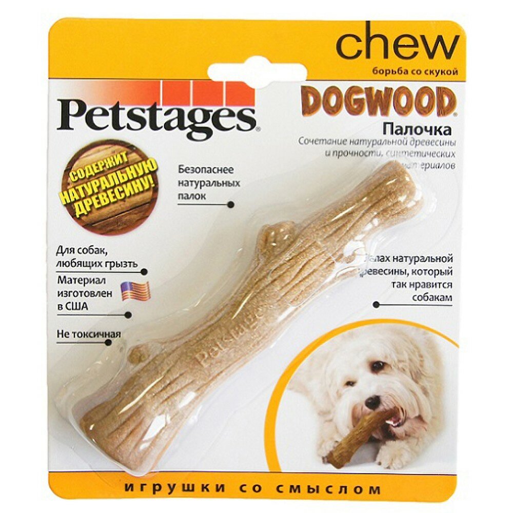 Игрушка для собак Petstages Dogwood Палочка (216YEX), коричневый