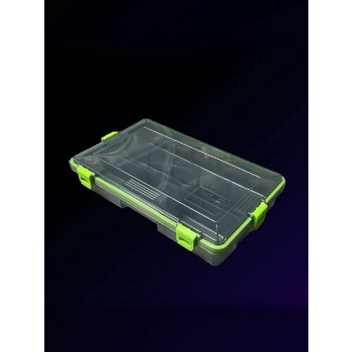 Коробка-органайзер для приманок герметичная L, 27*18*5 см, с зелеными замками