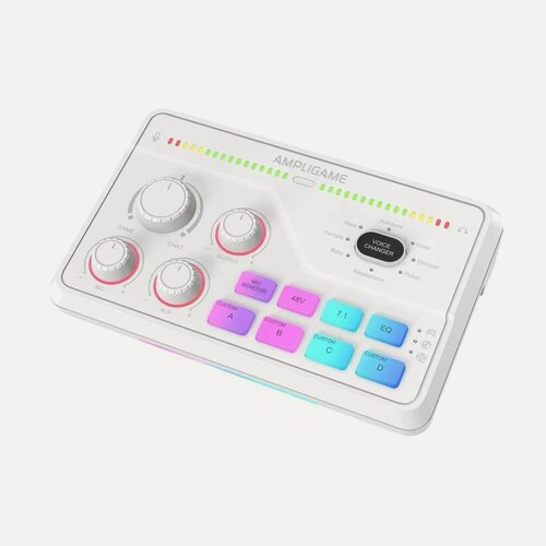 Изображение товара Микшерный пульт FIFINE SC8W, USB c XLR/гарнитурой/оптическим входом/голосовым управлением/эквалайзер