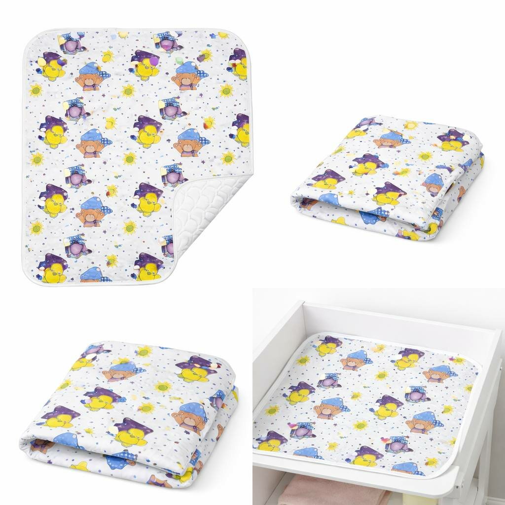 Детская непромокаемая клеёнка для пеленания 50×35 см, многоразовая пелёнка, пеленальный коврик для новорожденных